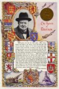 Winston Churchill VE Day 80th Anniversary Designed Metal Art Coin Display