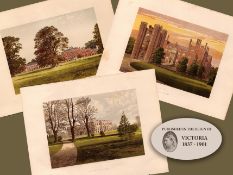 Cambridgeshire Job lot Gilt-Edge Coloured Victorian Antique Book Plates.