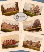 County Suffolk 150 Years-Old Job Lot Gilt-Edge Coloured Victorian Antique Book Plates.