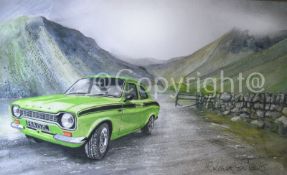 Ford Escort 1970's Mexico MK1 Vintage British Cars Metal Wall Art