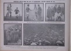 Sheffield Utd Beat Chelsea 3-0 To Win FA Cup Reports & Photos Antique 1915 Newspaper.