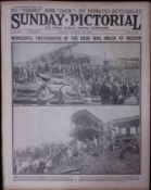 Irish Mail Train Crash at Weedon Reports & Photos Complete Antique 1915 Newspaper.