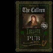 The Colleen Irish Traditional Pub Sign Metal Wall Art