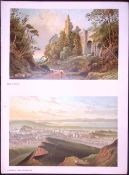 Scotland Edinburgh Arthurs Seat & Roslin Castle Antique Print-10
