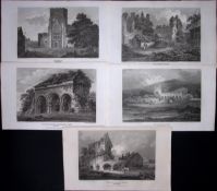 Shropshire Job-Lot Antique 213 Years-Old Georgian Steel-Engravings-3.