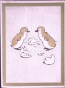 Cecil Aldin Antique Zoo Babies Scarce Coloured Illustration “The Penquins”-11