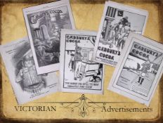 Job-Lot 30 Antique Victorian Advert Prints- Pears, Bovril, Cadburys, Birds Custard, Frys, Etc