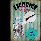 Liquorice Pipes Traditional Sweet Shop Favourites Nostalgic Memories Metal Art