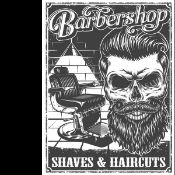 Barber Shop -Cut Throat Shave- Beard Trim-Haircut-Retro Metal Wall Art-