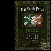 Share Irish Skull & Crossbones Irish Traditional Pub Sign Metal Wall Art