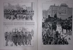 London Unemployment Riots Defence of Trafalgar Square Four Page Antique.