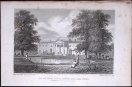 Dublin Vice Regal Lodge Phoenix Park 194 Years Old Antique Steel Engraving-28