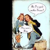 Am I A Good Mother ? Funny Humour Retro Metal Wall Art