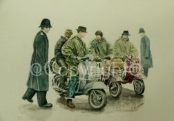 Mods & Coppers Vespa's & Lambretta's Nostalgic 1960's Metal Wall Art