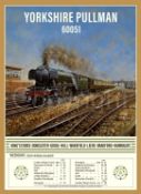 The Yorkshire Pullman Steam Train Nostalgic Iconic Poster Style Metal Wall Art