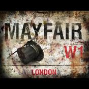 Mayfair The Home of Style Iconic London Street Sign Metal Wall Art