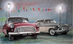 Ford Consul and Zephyr Zodiac 1950's Classic British Car Metal Art