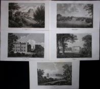 County Kent Job-Lot Antique 218 Years-Old Georgian Steel-Engravings-3