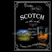 Scotch on The Rocks Drinks Of The Past & Present Pint- Shorts-Wine Metal Wall Art
