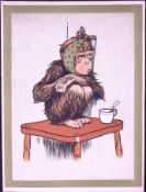 Cecil Aldin Antique Zoo Babies Scarce Illustration “Baby Chimpanzee”-9.