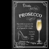 Prosecco Drinks Of The Past & Present Pint- Shorts-Wine Metal Wall Art