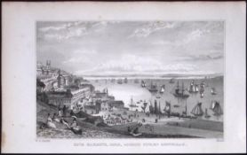 Cork Coyn Harbour Towards Rostellan 194 Years Old Antique Steel Engraving-16