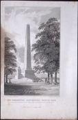 Dublin Wellington Monument Phoenix Park 194 Years Old Antique Steel Engraving-33