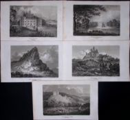 Devonshire Job-Lot Antique 222 Years-Old Georgian Steel-Engravings-3