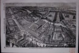 View of Cambridge And Its Colleges Victorian 1887 Antique Wood Engraved Print