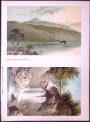 Scotland Waterfall at Inversnaid Loch Lomond Antique Coloured Print-40
