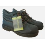 2x Split Leather Safety Boot With PU Sole and Steel Toe Cap