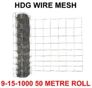 50 Metre x 1 Metre HDG Wire Mesh: 9-15-1000. 50M Roll