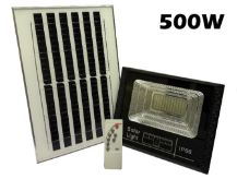 4x Remote Controlled 500W Solar Flood Lamp