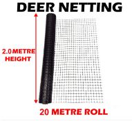 Deer Netting, 50MM Black, 80GSM, 2.00M x 20M
