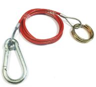 6x 3MM Red PVC Coated To 5MM Breakaway Cable With Hook and Ring