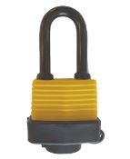 4 x Waterproof 40mm Laminated Long Shackle Padlocks