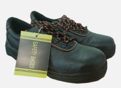 2x Split Leather Safety Shoe With PU Injection Sole and Steel Toe Cap