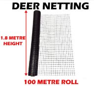 Deer Netting, 50MM Black, 80GSM, 1.80M x 100M