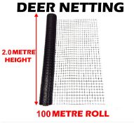 Deer Netting, 50MM Black, 80GSM, 2.00M x 100M