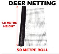Deer Netting, 50MM Black, 80GSM, 1.80M x 50M