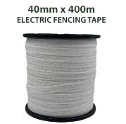 2x Electric Fence Tapes: 40MM x 400M, White, 8x0.16MM, 210KG MBL, 5.5OHM