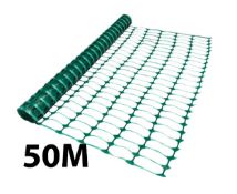 2 x 50M Green Mesh Plastic Barrier Fences