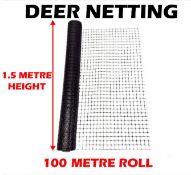 Deer Netting, 50MM Black, 80GSM, 1.50M x 100M
