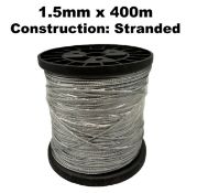 2x Electric Fence Wires: 1.5MM x 400M, Stranded, HDG