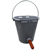 2 x 8L Calf Milk Feeding Bucket, 1 Teat