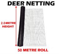 Deer Netting, 50MM Black, 80GSM, 2.00M x 50M
