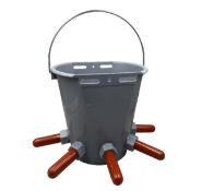2 x 8L Calf Milk Feeding Bucket, 5 Teat