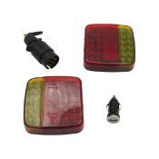2x Wireless Magnetic Trailer Lights
