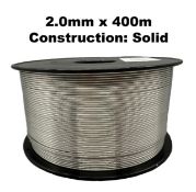 2x Electric Fence Wires: 2.0MM x 400M, Solid, Aluminium