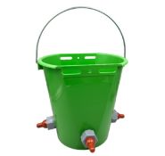 2x 8L Lamb Milk Feeding Bucket, 3 Teat